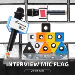 Housse de microphone portable en gros avec logo, drapeau, station d'interview carrée, communication sans fil - Product Image 2