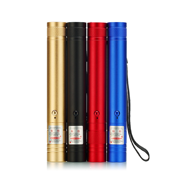 Popular Portable Handheld Red 650nm Green 532nm Ray Pet Laser Pointer Pen Light Tactical Flashlight with Keychain