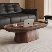 Table basse en bois haut de gamme pour hôtel, salon moderne, maison, villa – Dernier design, ensemble de tables basses elliptiques avec rangement