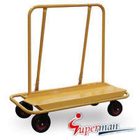 Chariot industriel à 4 roues pour panneaux, chariot à plateforme robuste pour cloisons sèches