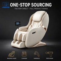 Fauteuil de massage compact LEERCON, gain de place, avec deux repose-pieds et sections de repose-mollets pour des séances de relaxation corporelle complètes