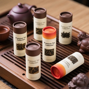 Custom High-End Eco-Friendly Kraft Paper Slotted <b>Box</b> Cylinder Shape Gift <b>Box</b> for Coffee Tea Packaging with Recycled Materials - Product Image 1