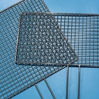 Grille de cuisson portable en acier inoxydable 304 durable de 1,8 mm à filetage interne, perforée, facile à nettoyer, pour barbecue au charbon de bois et cendres