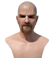 Masque d'Halloween Réaliste en Latex Pleine Tête pour Femme ou Homme Âgé aux Cheveux Blancs – Horrible, Amusant et Effrayant