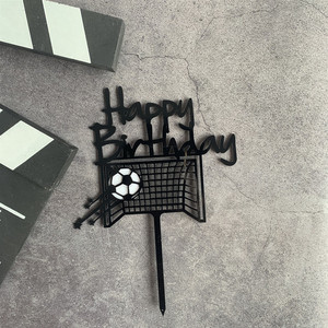 ท็อปเปอร์เค้กอะคริลิค รูปโกลฟุตบอล ลายฮันนี่แอนด์สวีทเนส ตกแต่งเค้กสุขสันต์วันเกิด สำหรับงานปาร์ตี้ผู้ชาย - Product Image 3