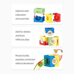 2024 niños hechos a mano Diy bola tobogán bloques de construcción juguetes Ventana de colores bloques de construcción educativos juegos de juguete para niños - Product Image 4