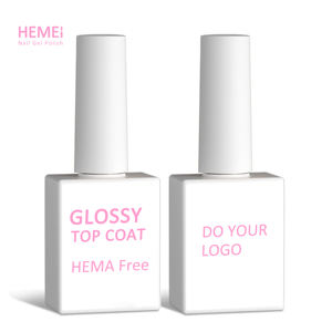 Harga pabrik OEM ODM HEMA Gel pelapis atas bening bebas kilap tanpa Seka berlian berkilau tinggi persediaan kuku tahan lama - Product Image 1