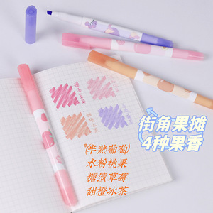 Collection Of Objects Highlighter Double-ended Fruit-scented <b>Permanent</b> Ink Journaling Pen Doodle Drawing <b>Marker</b> Pen - Product Image 2