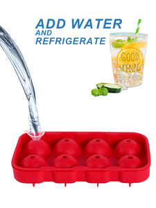 Molde de Hielo de Silicona con Tapa, 8 Cubos Redondos, para Whisky, Éxito de Ventas Transfronterizo - Product Image 2