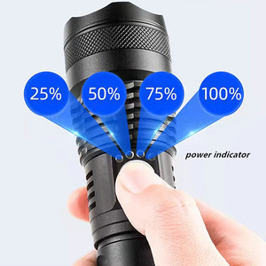 Linterna Táctica Recargable USB de 1500 Lúmenes con <span class=keywords><strong>Zoom</strong></span> XHP50, Potente Linterna de Mano Resistente al Agua con LED para Camping - Product Image 2