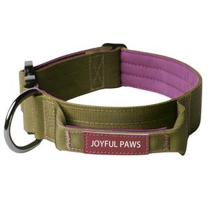 Collar de perro acolchado de neopreno táctico de liberación rápida de 2 pulgadas con asa para perros medianos y grandes - Product Image 1
