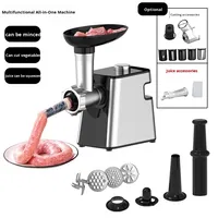 Extracteur de jus de légumes 3-en-1 exclusif, hachoir à viande entièrement automatique 800W 3 vitesses, électrique multifonctionnel et écoénergétique pour la maison