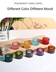 Mini vetro stile caldo barattoli e titolari di candela prezzo competitivo alla rinfusa acquista contenitore colorato per tè leggero - Product Image 2
