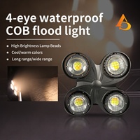 AICPOSE Blinders Étanche 4 Yeux Projecteur de Scène 4x100W DMX512 LED COB pour Public