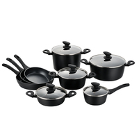 Poêle à frire classique noire antiadhésive avec poignée Stay-Cool, écologique, poêle plate, plaque à crêpes - Parfaite pour un usage domestique et professionnel