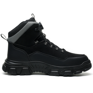 Bottes de sécurité pour hommes, chaussures de sécurité imperméables, bouton rotatif, chaussures de travail légères à bout en acier, taille 47 48 - Product Image 3