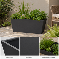 Jardinière surélevée extérieure en acier galvanisé noir thermolaqué sur mesure pour herbes et légumes – Vente en gros