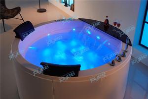 <span class=keywords><strong>Vasca</strong></span> da Bagno Idromassaggio JOYEE Freestanding Rotonda in Acrilico con Piano in Marmo, SPA Romantica <span class=keywords><strong>per</strong></span> 2 Persone - Product Image 3