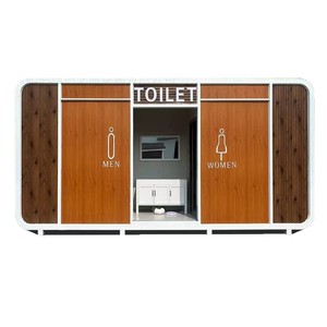 Baño Portátil de Diseño Moderno en Madera para Exteriores, Fácil Instalación, para Obras de Construcción y Parques - Product Image 1