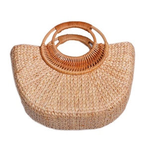 Bolso de mano tejido hecho a mano para mujer, <span class=keywords><strong>bolsa</strong></span> de <span class=keywords><strong>playa</strong></span> de paja Bohemia para viaje, compras, bolsas de <span class=keywords><strong>mimbre</strong></span> de ratán para mujer - Product Image 6