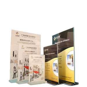 Exhibidor de Acrílico Personalizado en Forma de T, de una Sola Cara, Tamaños A4, A5 y A6, para Mesa, Vertical, para las Industrias del Caramelo y del Cemento - Product Image 4