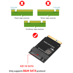 بطاقة محول TISHRIC SSD لأجهزة MacBook Air 2012 A1465 A1466 تدعم بروتوكول SATA مفتاح B/<span class=keywords><strong>M</strong></span> فقط - Product Image 4