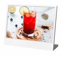Boîte à lumière LED A4 rechargeable Tableau de menu de bureau magnétique Panneau publicitaire Forme rectangulaire Panneau alimenté par batterie