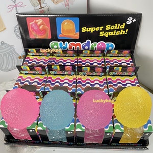 Pelota antiestrés de goma transfronteriza, de rebote lento, juguete sensorial para apretar y soltar, blandito y colorido - Product Image 1