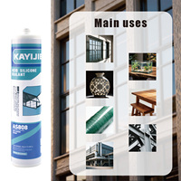 Échantillons gratuits Mastic silicone acide 300 ml Mastic silicone transparent pour décoration familiale