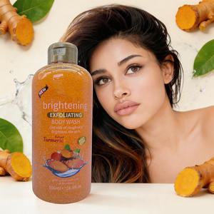 Gel de Ducha Exfoliante y Blanqueador Natural a Base de Hierbas, 500 ml, Suaviza y Reafirma la Piel con Cúrcuma, Venta al Por Mayor - Product Image 1