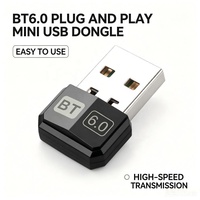 Adaptateur USB BT 6.0 Mini Plug and Play pour PC/Ordinateur Portable, Récepteur et Émetteur Audio Sans Fil