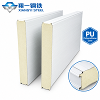 Panel Dinding dan Atap Sandwich Berinsulasi PU Polyurethane Industri untuk Ruang Pendingin, Panjang/Ketebalan/Warna Dapat Disesuaikan