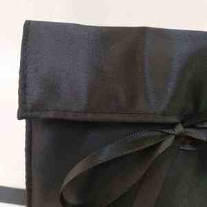 Custom Logo Printed <b>Envelope</b> Hats <b>Gift</b> Packaging Velvet Bag With Ribbon Black <b>Envelope</b> Dust Bag - Product Image 6