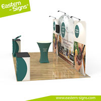 Stand d'exposition en promotion 3x6m (10x20 pieds) en aluminium durable avec tissu tendu pour salons professionnels et événements