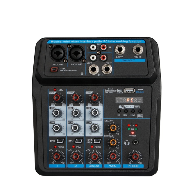 OEM U4 Professional Computer Recording Mini USB Digital Audio Mixer 4 Channel Di Controller/audio Console Mixer
