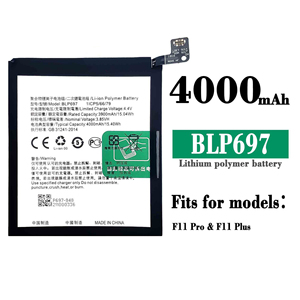 BLP697<span class=keywords><strong>แบ</strong></span><span class=keywords><strong>ต</strong></span>เตอรี่โทรศัพท์4000mAh สำหรับ <span class=keywords><strong>OPPO</strong></span> <span class=keywords><strong>F11</strong></span> pro/ <span class=keywords><strong>F11</strong></span> PLUS <span class=keywords><strong>แบ</strong></span><span class=keywords><strong>ต</strong></span>เตอรี่ลิเธียมไอออนแบบชาร์จไฟได้ - Product Image 2