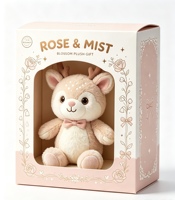 Boîte d'emballage en carton écologique personnalisée avec fenêtre transparente pour animaux en peluche, jouets en peluche, poupées, cadeaux d'anniversaire - Vente en gros