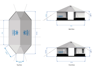 Union <strong>Refugee</strong> OEM Factory Supply Canvas 12 Person Disaster Family Emergency <strong>Tent</strong> for Outdoor Shelter Relief Palatka - Product Image 5