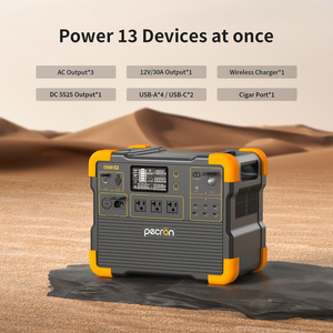 Pecron EU USA 2200W 1536Wh MPPT <b>Solar</b> Station Portable Energy Storage Pure Sine Wave WiFi/APP/Bluetooth Remote Car E1500LFP Ligh - Product Image 4