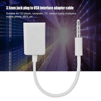 Kabel Adaptor USB 2.0 Tipe A Female ke Jack Aux Audio TRRS Male 3.5MM