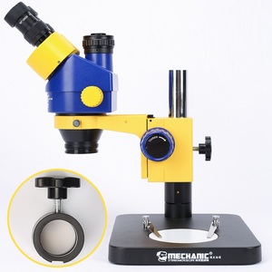 Microscope stéréoscopique trinoculaire industriel MECHANIC MC75T-B1/B3 HD électronique grossissant 7-45X avec zoom continu et plateforme d'observation - Product Image 3