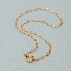 Elegante Collar de Cadena de Acero Inoxidable con Baño de Oro de 18K y Cierre Marinero, Ideal para Regalo, Joyería de Alta Gama - Product Image 2