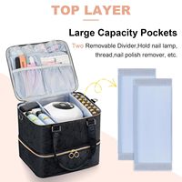 Trousse de Maquillage ODM 3 Couches Détachables en Cuir PU pour Femme, Organisateur de Vernis à Ongles 84 Compartiments Grande Capacité, Sac de Voyage