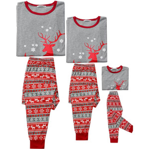 Pyjamas de Noël famille correspondant pyjamas de Noël tenues ensemble grand cerf de Noël imprimé doux pyjamas pyjamas de Noël - Product Image 3