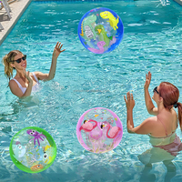 Ballon de plage gonflable 3D à impression intégrale en gros, jouets de piscine en PVC transparent, ballons de plage personnalisés avec logo, ballon gonflable