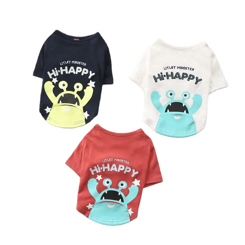 Mùa Xuân Hè Mới Quần Áo Thú Cưng Dog T Áo Sơ Mi Thời Trang In Pet T-shirt Chất Lượng Bông Puppy Quần Áo Vật Nuôi Phụ Kiện Bán Buôn