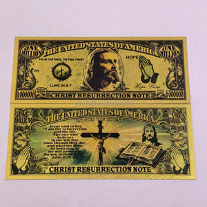 Die Auferstehung Jesu Goldbanknote Kreuz PET Vergoldete Folienbanknote Sammlerstück Geschenk für Weihnachten - Product Image 6