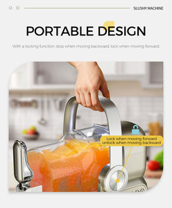 Máquina de Granizados Portátil de Acero Inoxidable Ecológica de 3L para el Hogar, 5 Programas Preestablecidos, Autolimpieza, No Necesita Hielo, Batidos, <span class=keywords><strong>Margaritas</strong></span> - Product Image 4