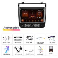 Hikity Audio mobil Android 2 Din, untuk VW Touareg 2011-2018 8 inci Audio mobil 2 + 64G Radio mobil nirkabel/Aksesori Mobil Android OEM