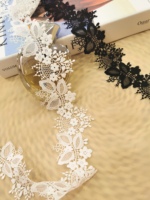 Nouvelle dentelle florale en soie de lait, guipure suisse, dentelle française, tissu pour robe de mariée, accessoires pour robe de soirée